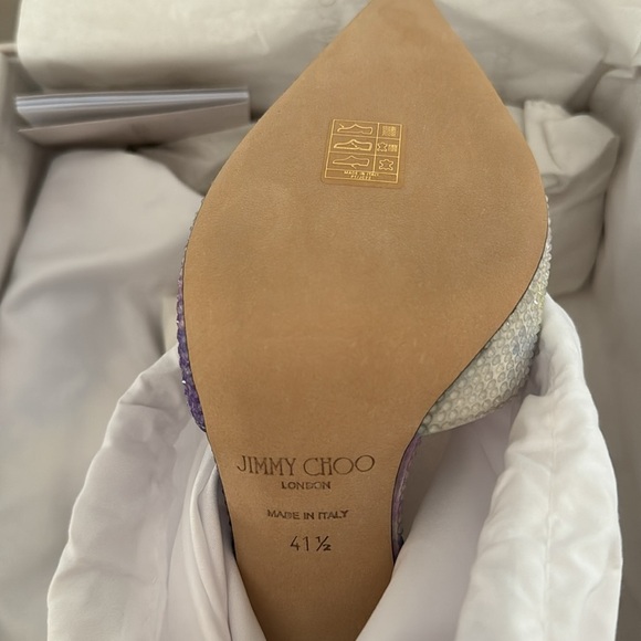 BNIB Jimmy Choo Saida Bay 100 Embellished Ankle Strap Pumps Size 41.5 - Picture 15 of 15